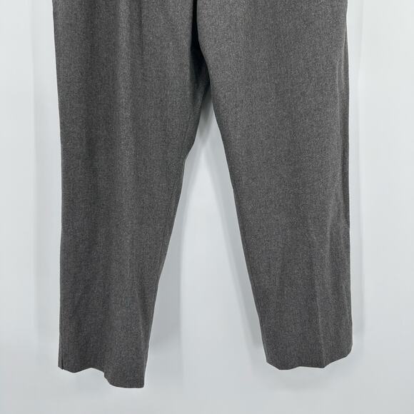 New Polo Ralph Lauren Wool Blend Trouser Pants Gray Tie Waist Womens Size 14 - Picture 5 of 11